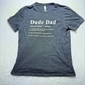 Canvas Dude Dad shirt mens large black white dad joke graphic funny‎ dad